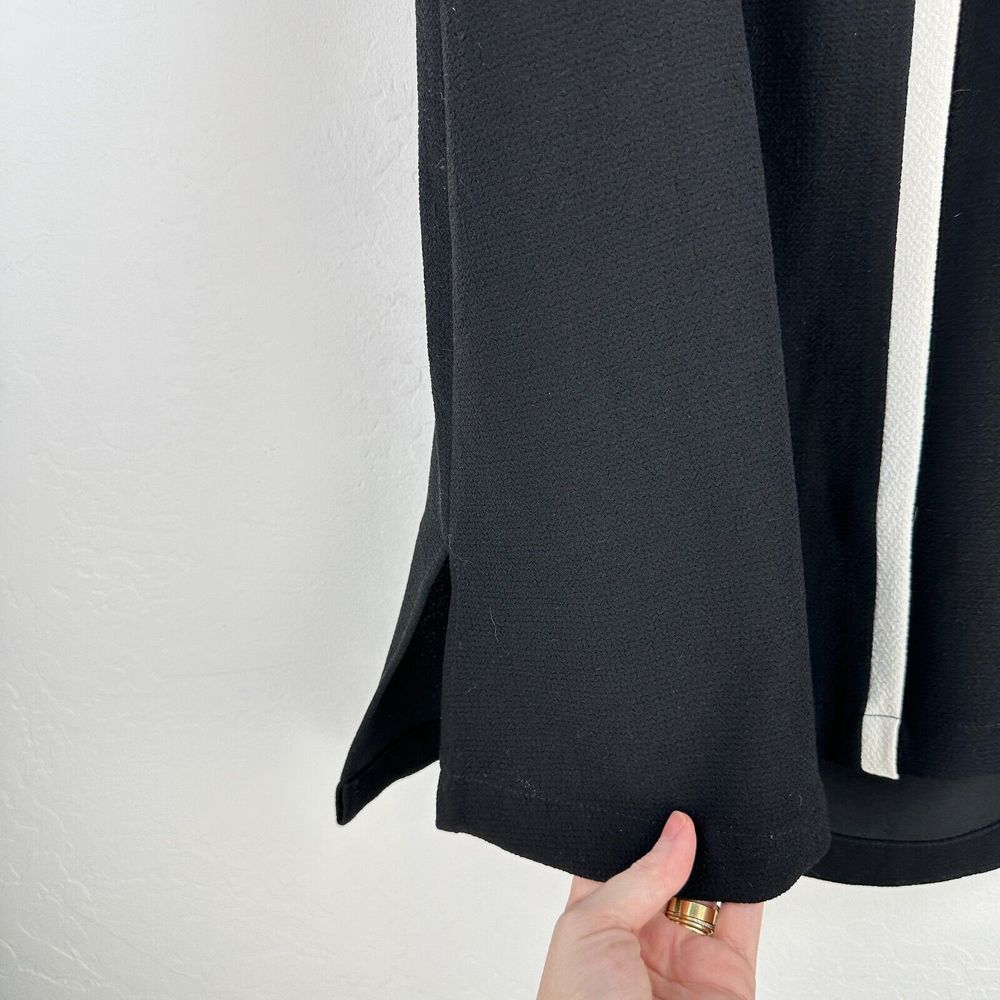 Madewell Crepe Canal Top Womens Blouse XXS Black Sleeveless High Low Crew Neck - Picture 4 of 7